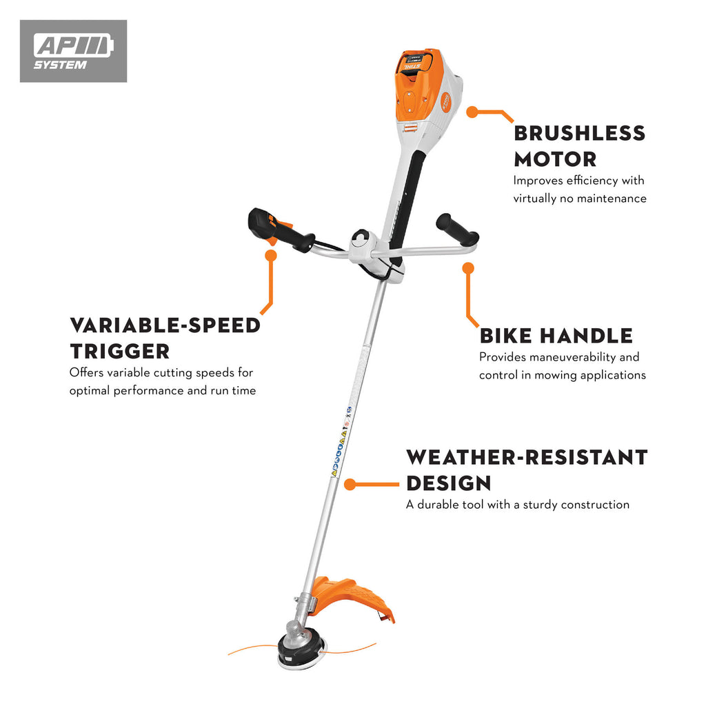 Stihl FSA 200 Battery Powered Grass Trimmer | Unit Only & Bike Handle