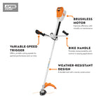 Stihl FSA 200 Battery Powered Grass Trimmer | Unit Only & Bike Handle