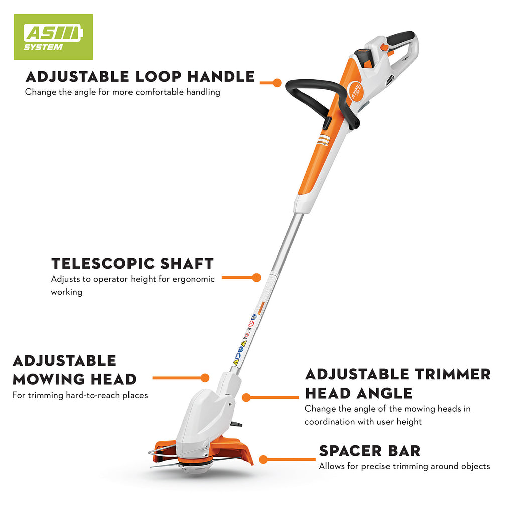 Stihl FSA 30 Battery Powered Grass Trimmer | Set Includes AS 2 Battery & AL 1 Charger