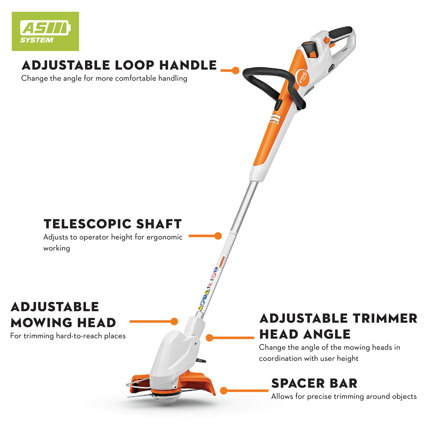 Stihl FSA 30 Battery Powered Grass Trimmer | Set Includes AS 2 Battery & AL 1 Charger