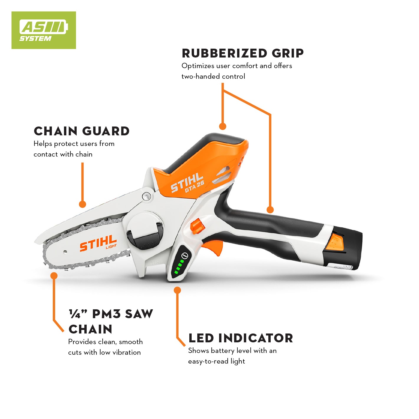 Stihl GTA 26 Battery Powered Hand Pruner | Set Includes AS 2 Battery & AL 1 Charger