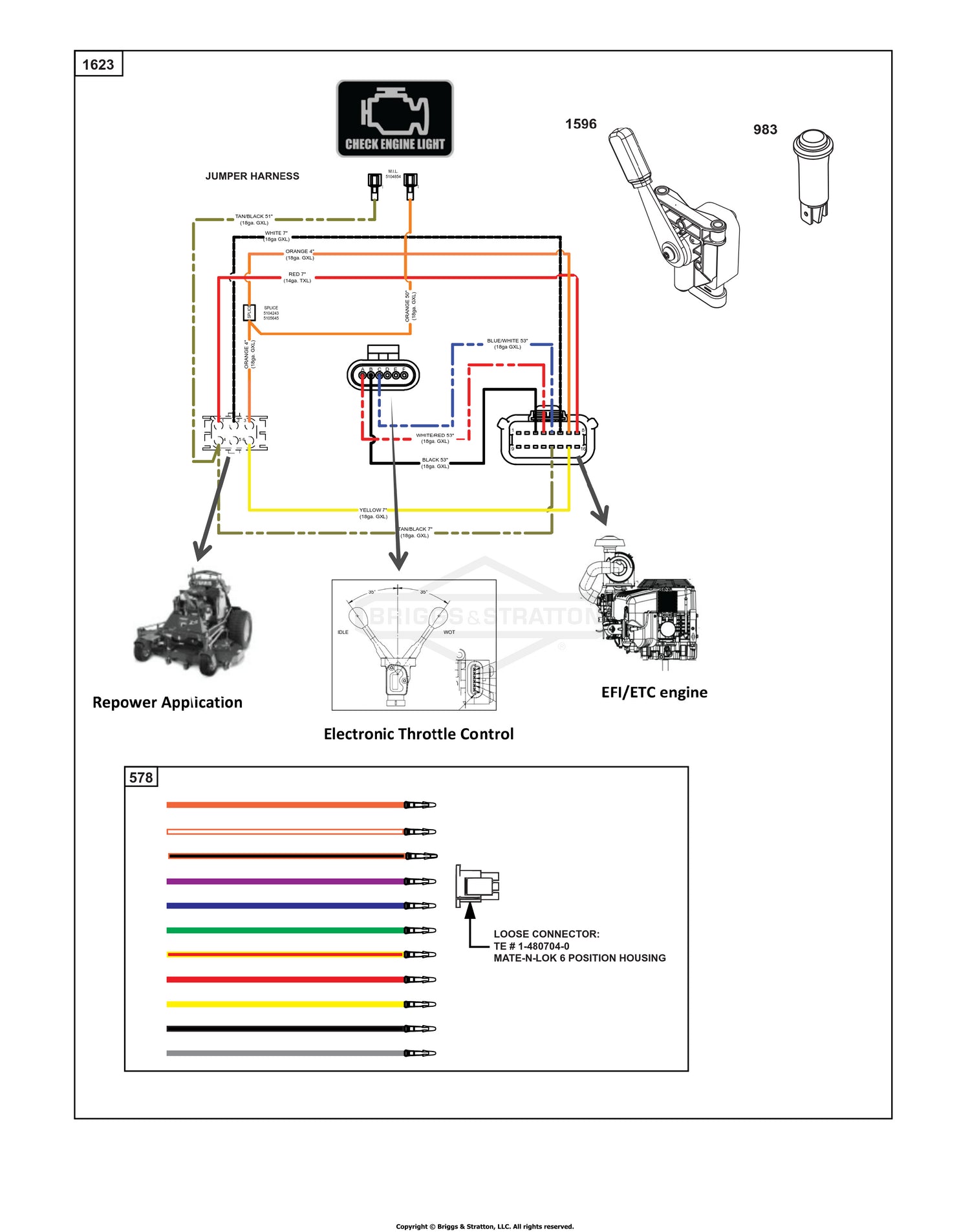 Briggs 84013499 Analog Electronic Throttle Control Kit