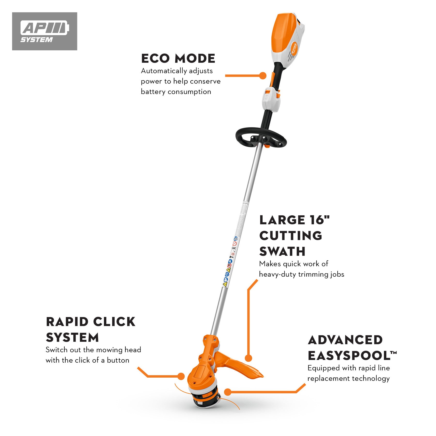 Stihl FSA 110 R Battery Powered Trimmer | Unit Only, Loop Handle