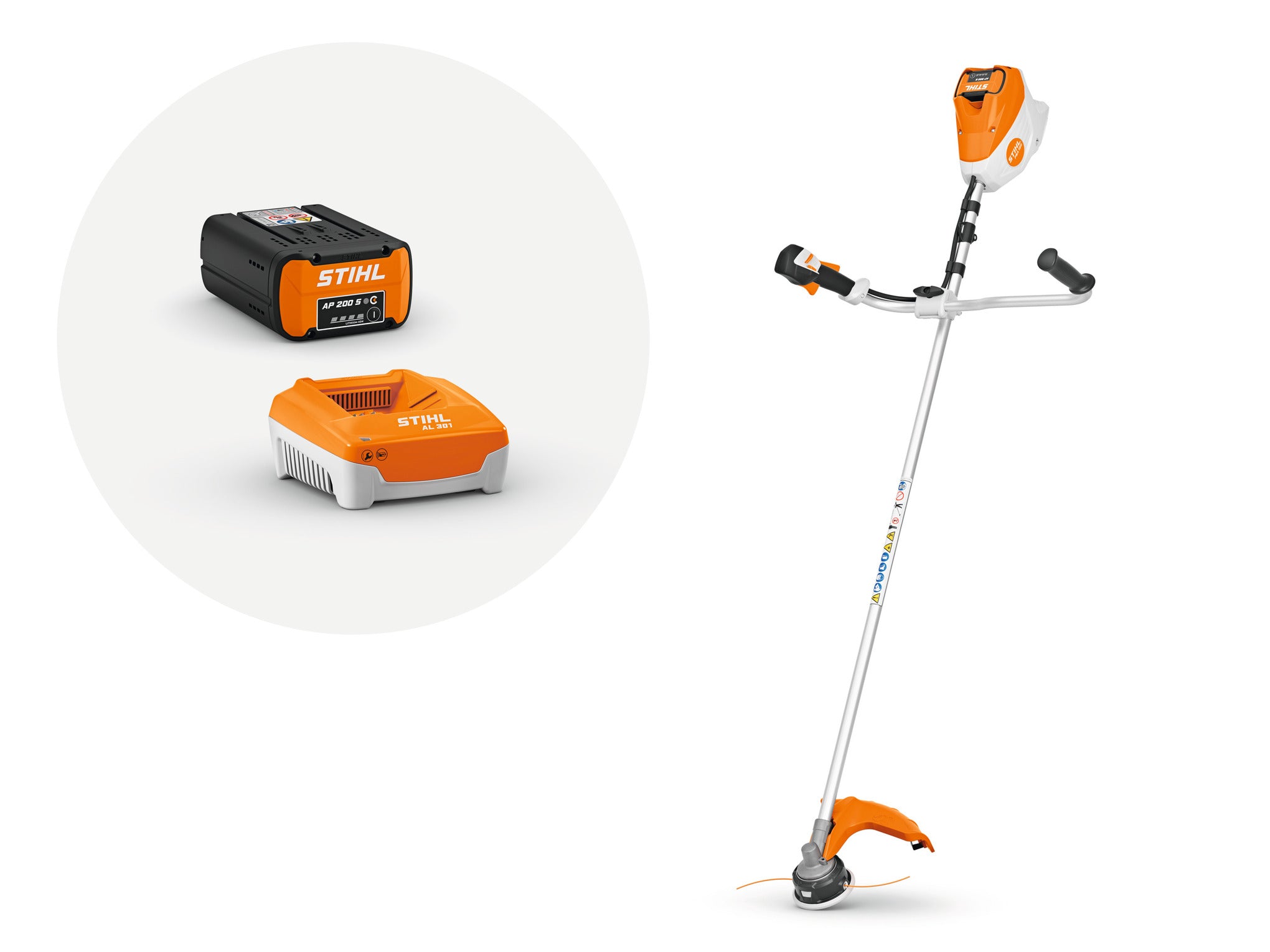 Stihl FSA 120 Battery Powered Trimmer Set | Includes AP 200 S Battery & AL 301 Charger