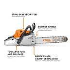 Stihl MS 251 C-BE Gas Chainsaw | 18" Guide Bar 3/8" Pitch .050" Gauge | Quick Chain Adjuster (QCA), Comfort Edition