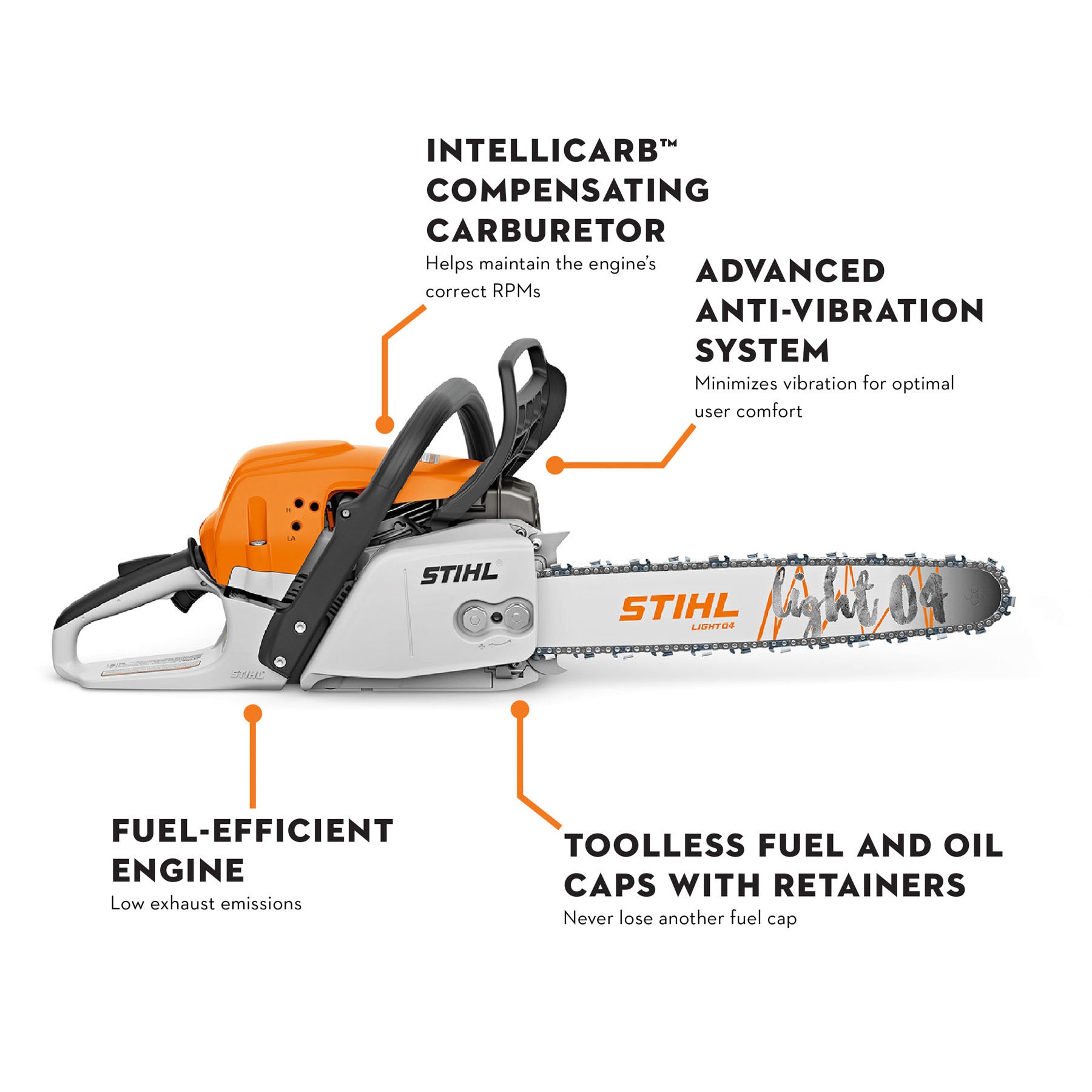 Stihl MS 291 Gas Chainsaw | .325" Pitch .050" Gauge | Up to 20 in. Bar