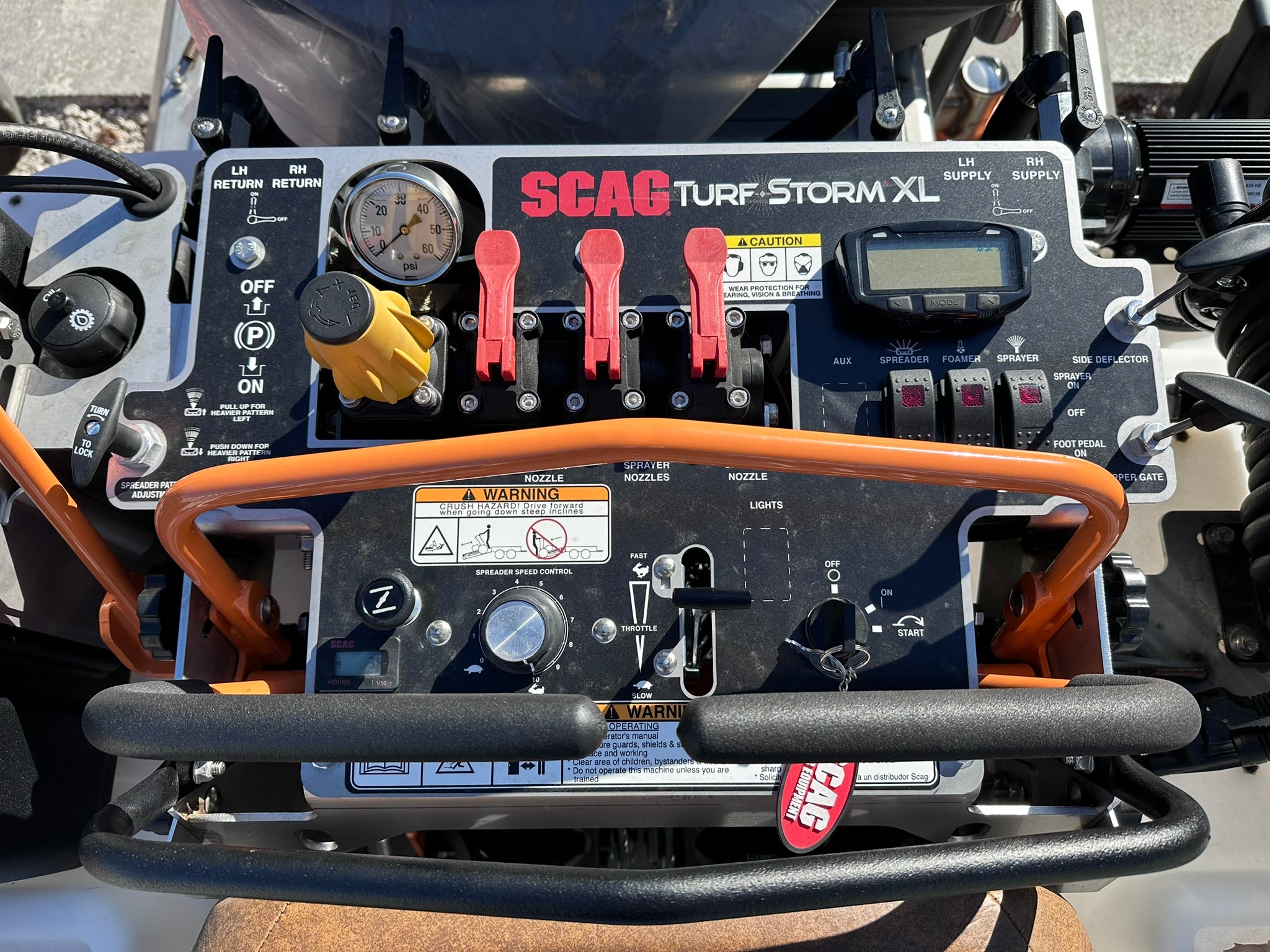 Scag Turf Storm XL | 60 Gallon Spreader | 23hp Briggs Vanguard