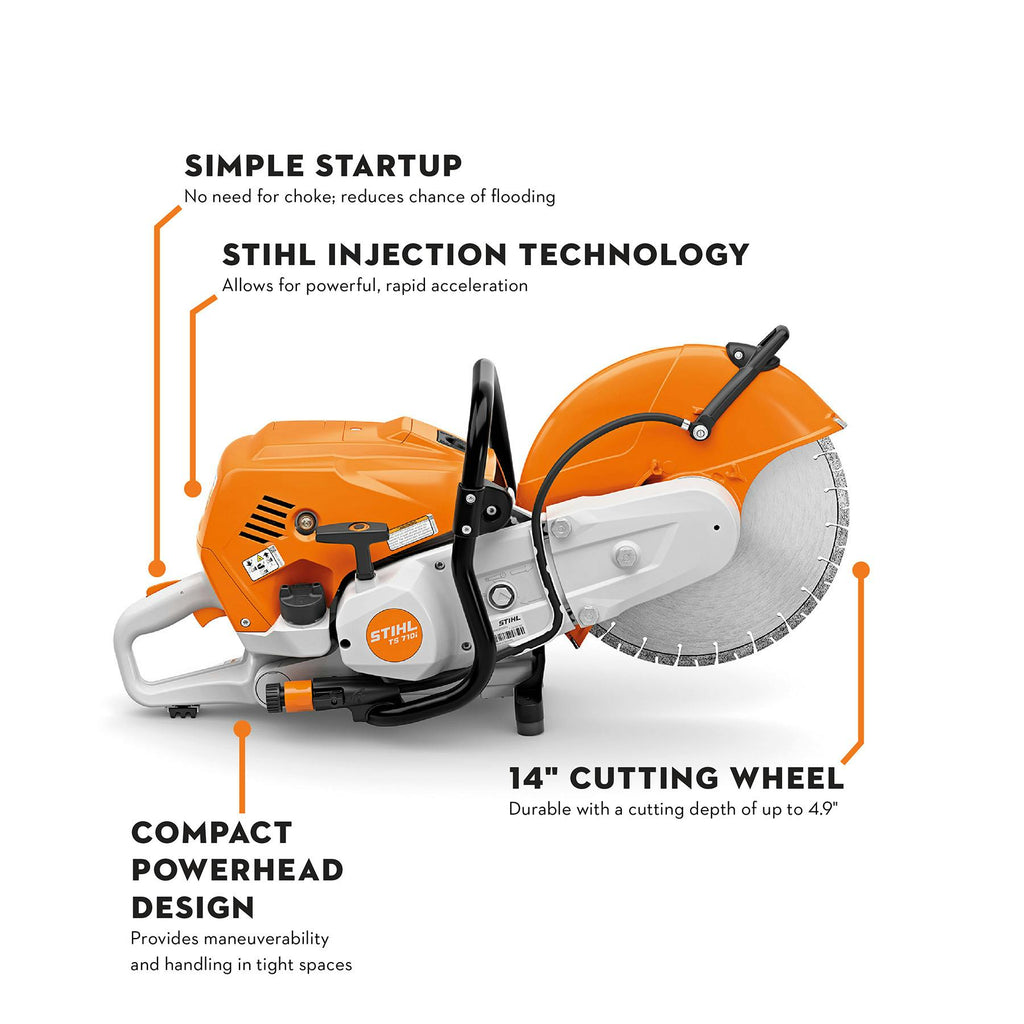 Stihl TS 710i Professional Concrete Cutter | 14" Cutting Wheel, EFI
