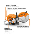 Stihl TS 710i Professional Concrete Cutter | 14" Cutting Wheel, EFI