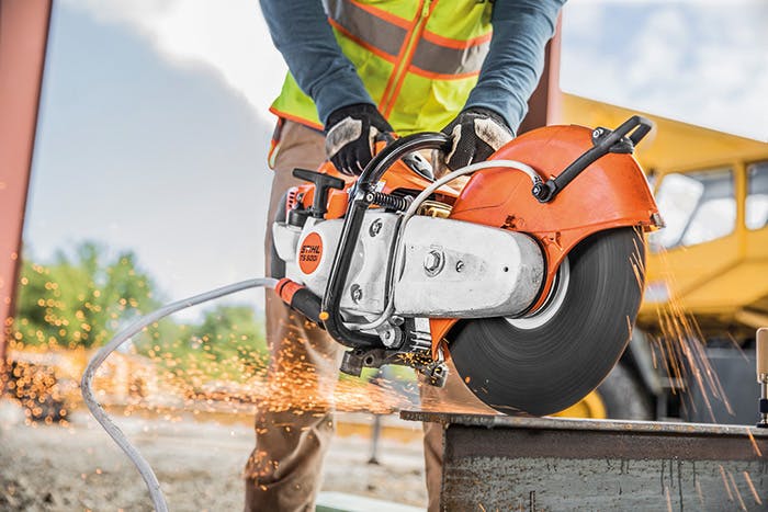 Stihl TS 500i Professional Concrete Cutter | 14" Cutting Wheel, Electronic Water Control, EFI